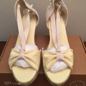 NIB Viscata Tossa Canvas Wedges - Vanilla
